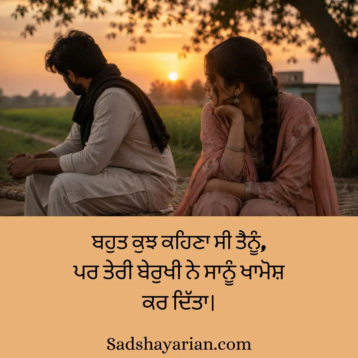 2-Line Punjabi Sad Status